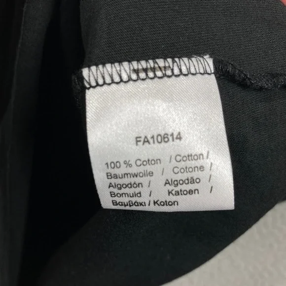 Lacoste V-Neck T-Shirt Womens Large Black 100% Pima Cotton Regular Fit Classic - Picture 6 of 9